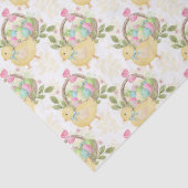 Papier Mousseline OEufs de Pâques colorés Fleurs de poulets (Détail)