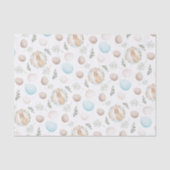 Papier Mousseline Oeufs de Pâques et lapin Motif Pastel Blanc (Recto)