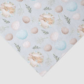Papier Mousseline Oeufs de Pâques et Motif lapin bleu (Détail)