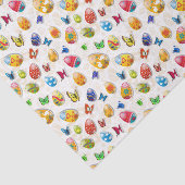 Papier Mousseline Oeufs De Pâques Et Papillons (Détail)
