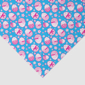 Papier Mousseline OEufs de Pâques rose blanc couleur cadeau (Détail)