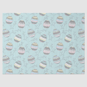 Papier Mousseline OEufs mignons de Pâques couleurs pastel