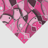 Papier Mousseline Oeuvre Abstraite Fractale rose vibrante (Détail)