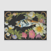 Papier Mousseline Oeuvre florale rose Wolf (Recto)