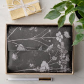 Papier Mousseline OEuvre florale sombre (Cadeau)