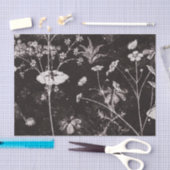 Papier Mousseline OEuvre florale sombre (Artisanat)