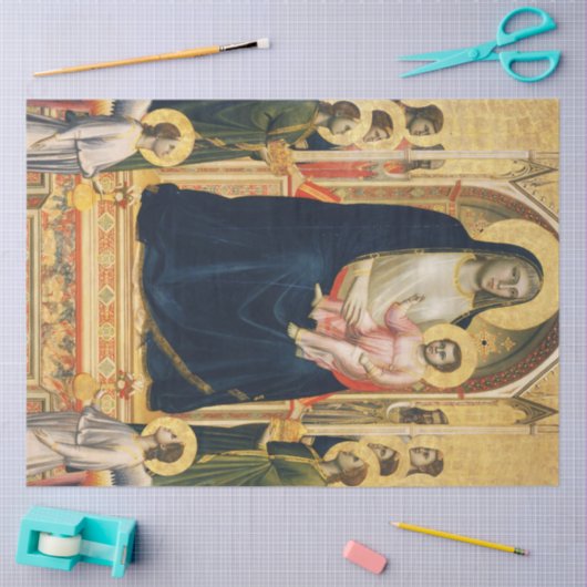 Papier Mousseline Ognissanti Madonna, Giotto, 1306-1310 (Artisanat)