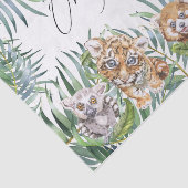 Papier Mousseline Oh Baby shower Tropical Jungle Animaux (Détail)