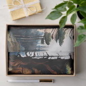 Papier Mousseline Oie d'Alaska sous le clair de lune (Cadeau)