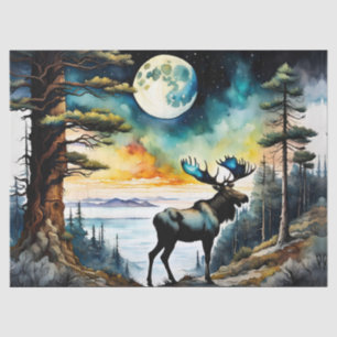 Papier Mousseline Oie d'Alaska sous le clair de lune