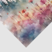 Papier Mousseline Oie dans l'aquarelle Fleur sauvage (Détail)