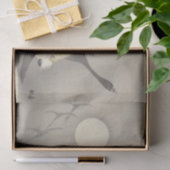 Papier Mousseline Oies en Pleine lune par Ohara Koson (Cadeau)