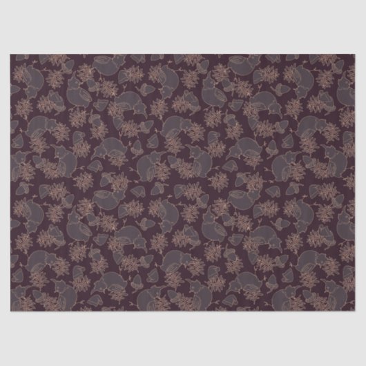 Papier Mousseline Oiseau à la fois sombre et élégant (Recto)