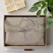 Papier Mousseline Oiseau aux fleurs de prunier (Cadeau)