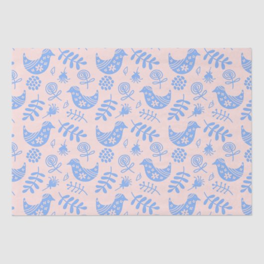 Papier Mousseline Oiseau bleu (Recto)