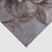 Papier Mousseline Oiseau bleu avec fleurs violettes Découpage (Détail)