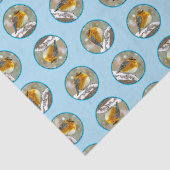 Papier Mousseline Oiseau bleu de l'Est dans l'orage de neige Photo o (Détail)