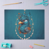 Papier Mousseline Oiseau bleu majestueux (Artisanat)