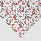 Papier Mousseline Oiseau Cardinal À Santa Hat Avec (Détail)