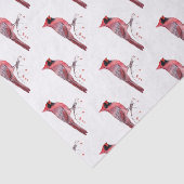 Papier Mousseline Oiseau cardinal rouge (Détail)