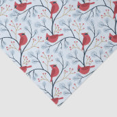 Papier Mousseline Oiseau cardinal rouge d'hiver (Détail)