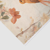 Papier Mousseline Oiseau dans les fleurs 5 papier de découpage (Détail)