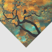 Papier Mousseline Oiseau dans un arbre avec belle découpage Sky (Détail)