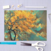 Papier Mousseline Oiseau dans un arbre avec belle découpage Sky (Artisanat)