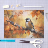 Papier Mousseline Oiseau d'automne (Artisanat)