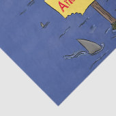 Papier Mousseline Oiseau de mer amusant entouré de dessins animés de (Détail)