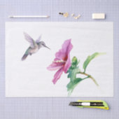 Papier Mousseline Oiseau de mer Hibiscus Fower Aquarelle Art (Artisanat)