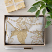 Papier Mousseline Oiseau d'or en fleur d'or (Cadeau)