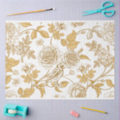 Papier Mousseline Oiseau d'or en fleur d'or (Artisanat)