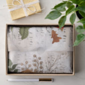 Papier Mousseline Oiseau floral (Cadeau)