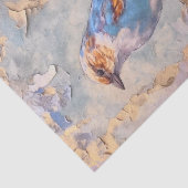 Papier Mousseline Oiseau floral en détresse (Détail)