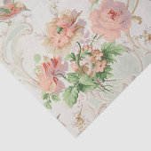 Papier Mousseline Oiseau floral romantique (Détail)