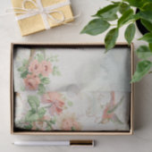 Papier Mousseline Oiseau floral romantique (Cadeau)