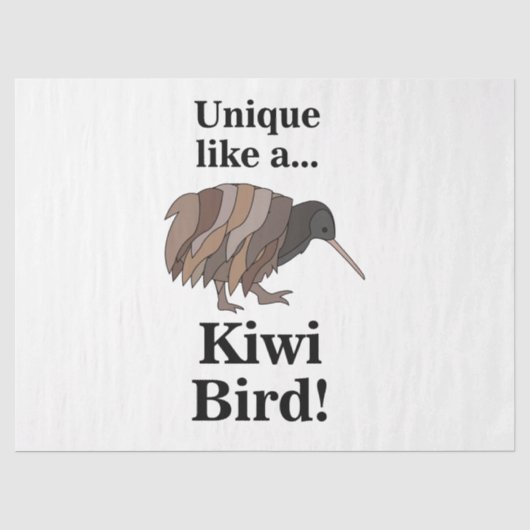 Papier Mousseline Oiseau Kiwi (Recto)
