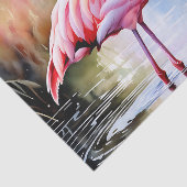Papier Mousseline Oiseau rose Flamant rose (Détail)