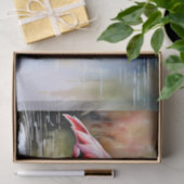 Papier Mousseline Oiseau rose Flamant rose (Cadeau)