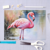 Papier Mousseline Oiseau rose Flamant rose (Artisanat)