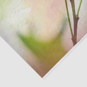 Papier Mousseline Oiseau sur un Twig & Pastel Aquarelle (Détail)