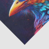 Papier Mousseline Oiseau tropical coloré (Détail)