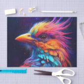 Papier Mousseline Oiseau tropical coloré (Artisanat)