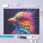 Papier Mousseline Oiseau tropical coloré (Artisanat)