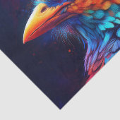 Papier Mousseline Oiseau tropical coloré (Détail)