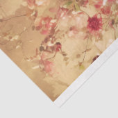 Papier Mousseline Oiseau vert et floral dynamique, arbre éthérée (Détail)