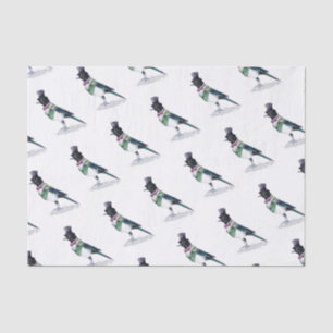 Papier Mousseline Oiseau victorien de pie
