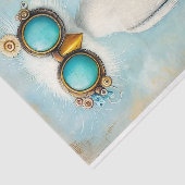 Papier Mousseline Oiseau Whimsical Steampunk Par La Mer BS5 Découpag (Détail)