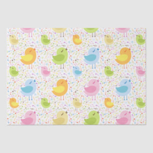 Papier Mousseline Oiseaux abstraits de chant